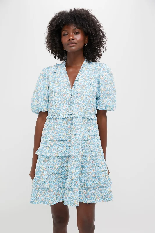 Midi dresses with cotton - blend materials for everyday comfort Mrs Stonely Blue Renee Dress Midi dresses with cotton - blend materials for everyday comfort Mrs Stonely Blue Renee Dress