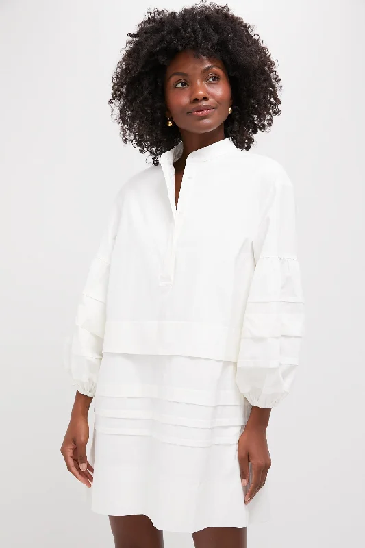 Midi dresses with belted waists to accentuate the figure White Chelsea Dress