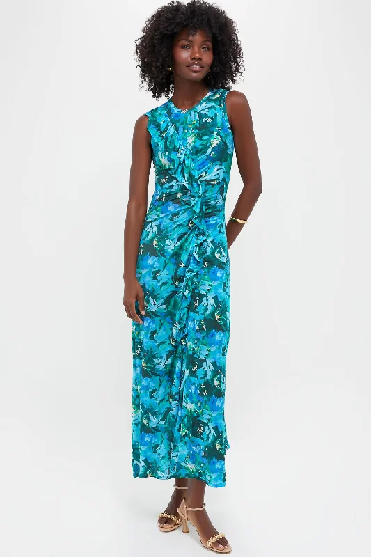 Midi dresses with pom - pom trims for a playful and festive look Azul Elise Dress