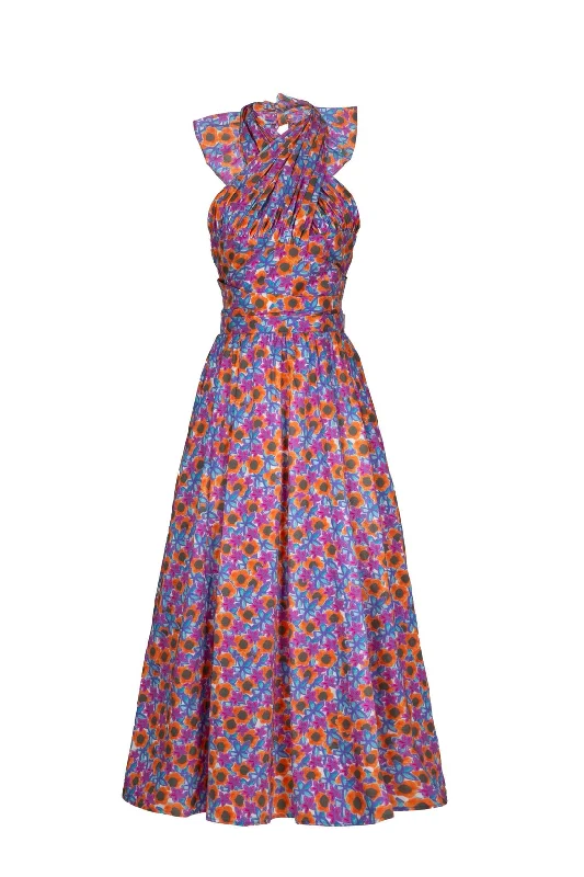 Midi dresses with abstract art prints for an artistic statement Travesia Dress