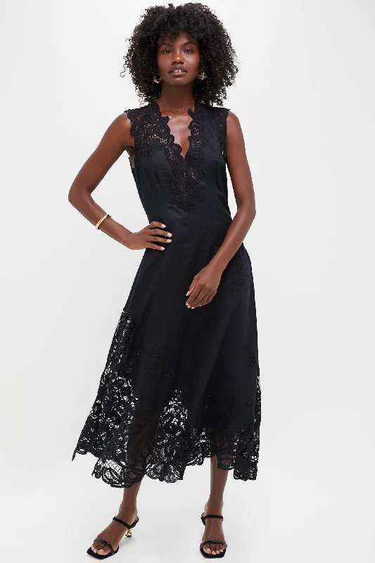 Midi dresses with keyhole backs for a flirty and unexpected detail Noir Olivette Dress Midi dresses with keyhole backs for a flirty and unexpected detail Noir Olivette Dress