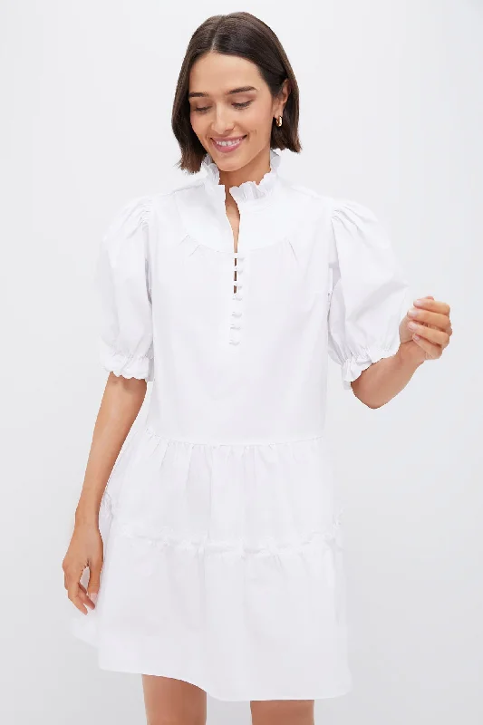 Midi dresses with side slits for a sexy and elegant appearance White Selena Mini Dress Midi dresses with side slits for a sexy and elegant appearance White Selena Mini Dress