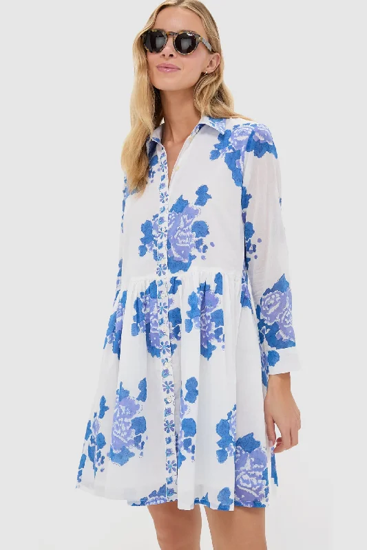 Midi dresses with button - front designs for a classic touch Portofino Blue Long Sleeve Mini Shirt Dress Midi dresses with button - front designs for a classic touch Portofino Blue Long Sleeve Mini Shirt Dress