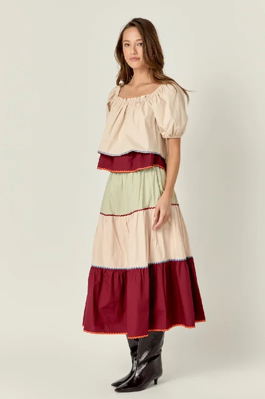 Midi dresses with halter necks for a stylish and comfortable option Color Block Midi Skirt Midi dresses with halter necks for a stylish and comfortable option Color Block Midi Skirt