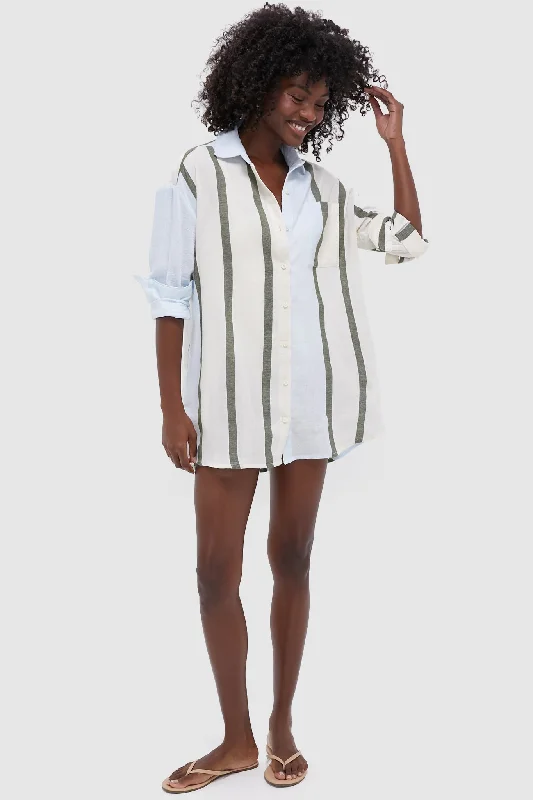 Midi dresses with fringe details for a fun and energetic style Entono Sage Mariam Shirt Dress Midi dresses with fringe details for a fun and energetic style Entono Sage Mariam Shirt Dress