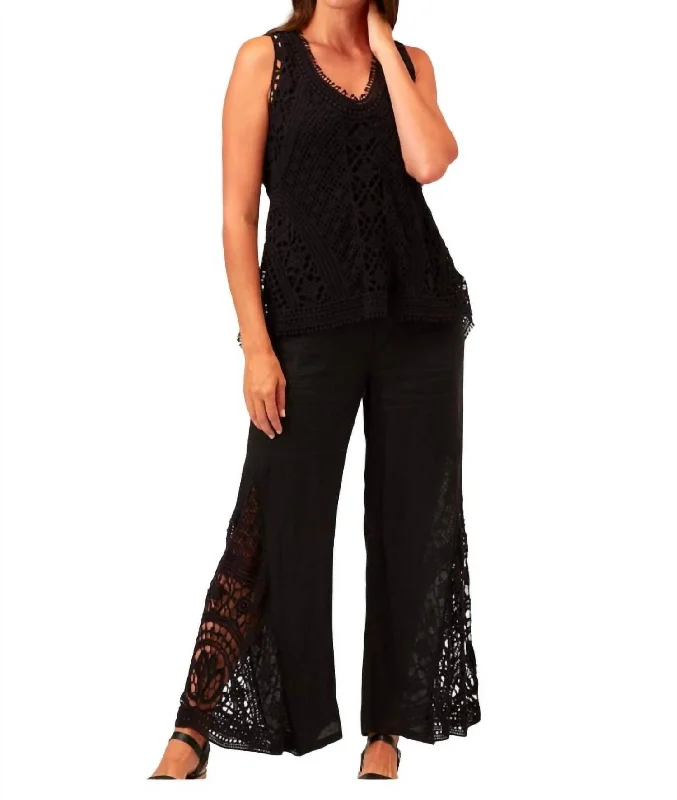 Women's Tight Trousers with Elastic Waistband in Black for Easy and Comfortable WearIsmay Palazzo Pant In Black Women's Tight Trousers with Elastic Waistband in Black for Easy and Comfortable WearIsmay Palazzo Pant In Black