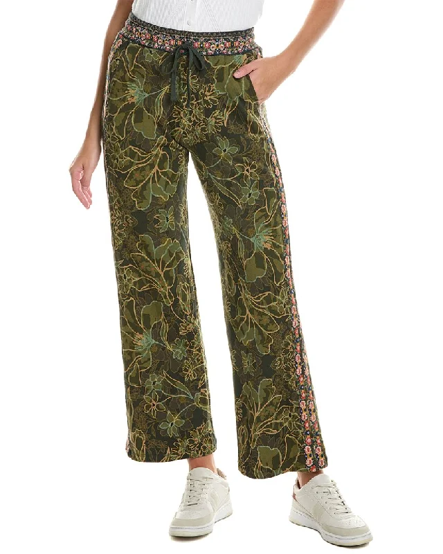 Women's Faux Leather Tight Trousers with Studded Details in Brown for an Edgy StyleJohnny Was Hirz Camo Wide Leg Side Tape Pant Women's Faux Leather Tight Trousers with Studded Details in Brown for an Edgy StyleJohnny Was Hirz Camo Wide Leg Side Tape Pant