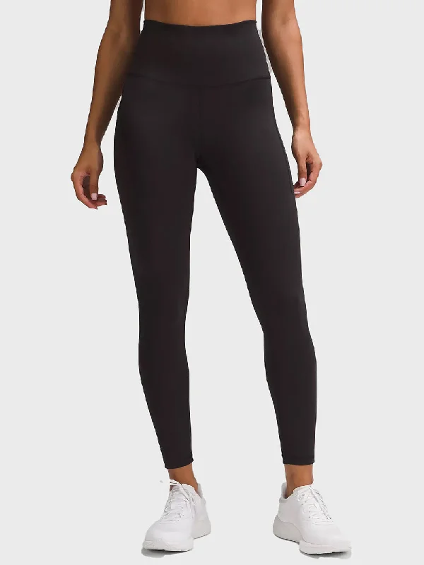 High - Waisted Women's Leather Tight Trousers in Black for a Rock - Chic LookLULULEMON BLACK WUNDER TRAIN HIGH RISE TIGHT 25 High - Waisted Women's Leather Tight Trousers in Black for a Rock - Chic LookLULULEMON BLACK WUNDER TRAIN HIGH RISE TIGHT 25