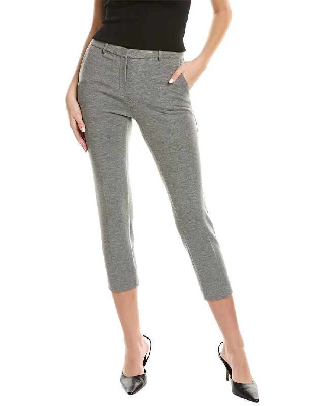 Plus Size Women's Plaid Tight Trousers in Multicolor for a Stylish and Classic LookTheory Treeca Double Knit Pant Plus Size Women's Plaid Tight Trousers in Multicolor for a Stylish and Classic LookTheory Treeca Double Knit Pant