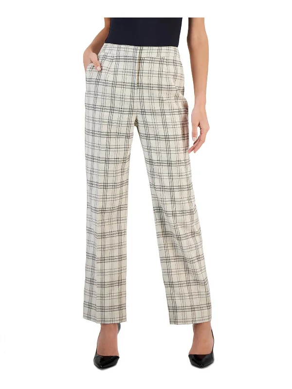 Plus Size Women's Stretch Cotton Tight Trousers in Navy for Comfortable Everyday WearWomens High Rise Glen Plaid Wide Leg Pants Plus Size Women's Stretch Cotton Tight Trousers in Navy for Comfortable Everyday WearWomens High Rise Glen Plaid Wide Leg Pants