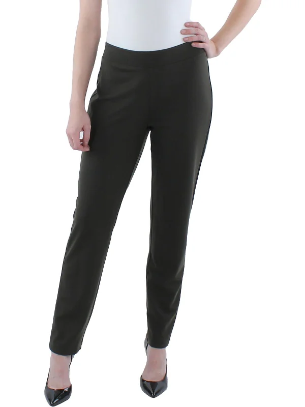 Women's Faux Leather Tight Trousers with Studded Details in Brown for an Edgy StyleWomens Knit High Rise Ankle Pants Women's Faux Leather Tight Trousers with Studded Details in Brown for an Edgy StyleWomens Knit High Rise Ankle Pants