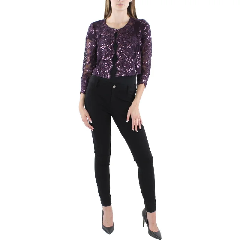 Plus Size Women's Military - Inspired Blazers with Gold Accents for a Bold LookAlex Evenings Womens Petites Sequined Scalloped Bolero Plus Size Women's Military - Inspired Blazers with Gold Accents for a Bold LookAlex Evenings Womens Petites Sequined Scalloped Bolero