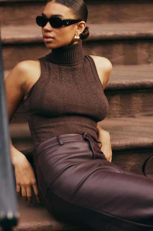 plus size women cardigan for comfortable layeringAngelina Ribbed Turtleneck - Chocolate plus size women cardigan for comfortable layeringAngelina Ribbed Turtleneck - Chocolate