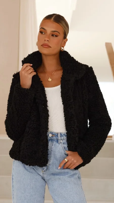 v neck women cardigan to elongate the necklineBailey Jacket - Black