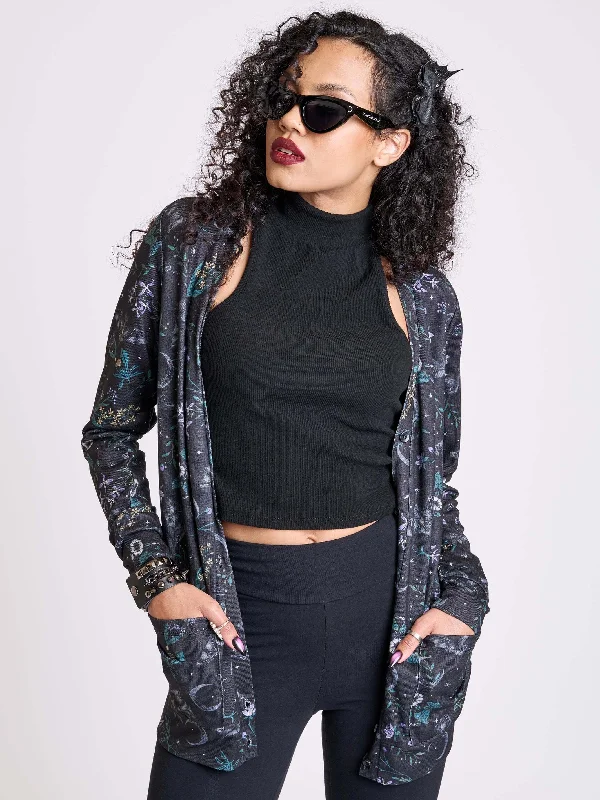 plus size women cardigan for comfortable layeringBat's Garden Cardigan