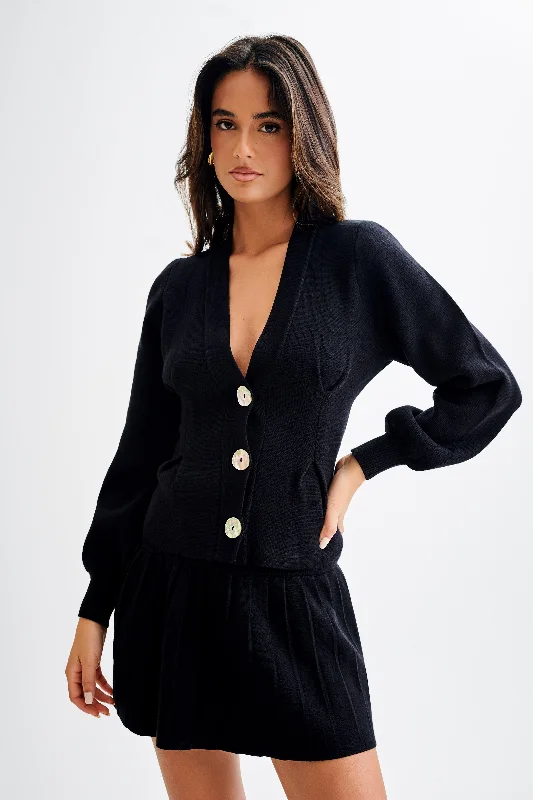 hooded women cardigan for added warmth and styleBeverly Knit Cinched Cardigan - Black hooded women cardigan for added warmth and styleBeverly Knit Cinched Cardigan - Black
