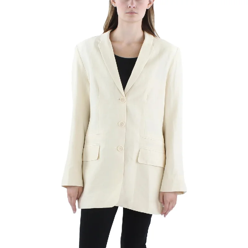 Plus Size Women's Double - Breasted Wool Blazers for Winter Office WearBy Malene Birger Womens V Neck Casual Double-Breasted Blazer