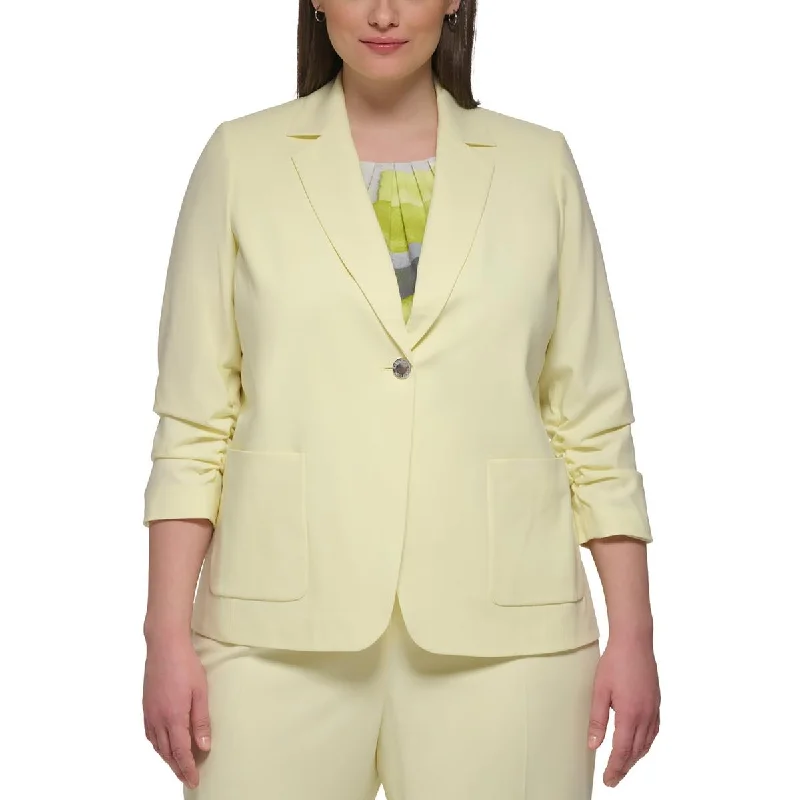 Double - Breasted Women's Polyester Blazers in Bright Colors for a Fun StyleCalvin Klein Womens Plus Crepe One-Button Blazer Double - Breasted Women's Polyester Blazers in Bright Colors for a Fun StyleCalvin Klein Womens Plus Crepe One-Button Blazer