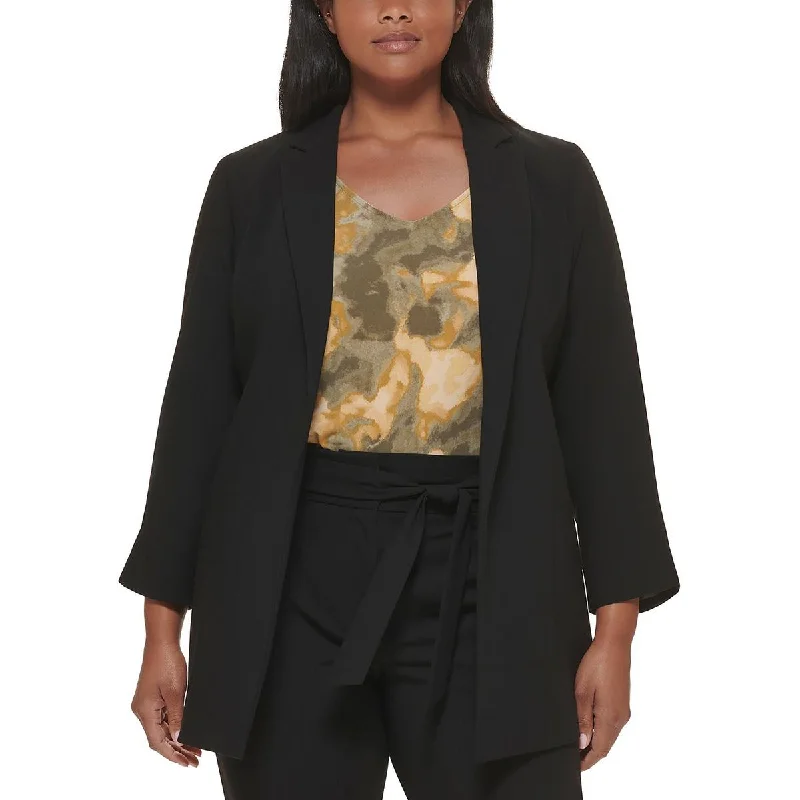 Plus Size Women's Embroidered Blazers in Floral Patterns for a Feminine TouchCalvin Klein Womens Plus Dressy Ruched Open Front Plus Size Women's Embroidered Blazers in Floral Patterns for a Feminine TouchCalvin Klein Womens Plus Dressy Ruched Open Front