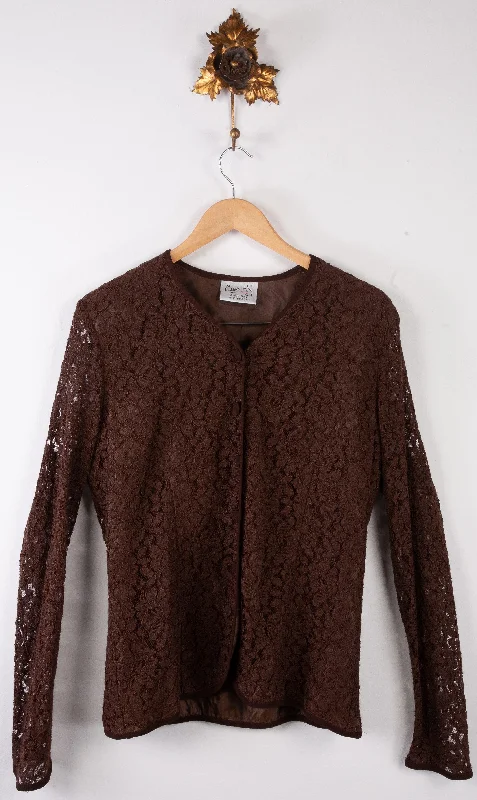 ribbed women cardigan with a classic textureCasali London Brown Lace Overly Casual Jacket/Cardigan (14/16) ribbed women cardigan with a classic textureCasali London Brown Lace Overly Casual Jacket/Cardigan (14/16)