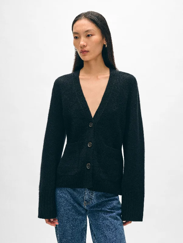 boyfriend style women cardigan for a relaxed fitCashmere Luxe Waisted Cardigan