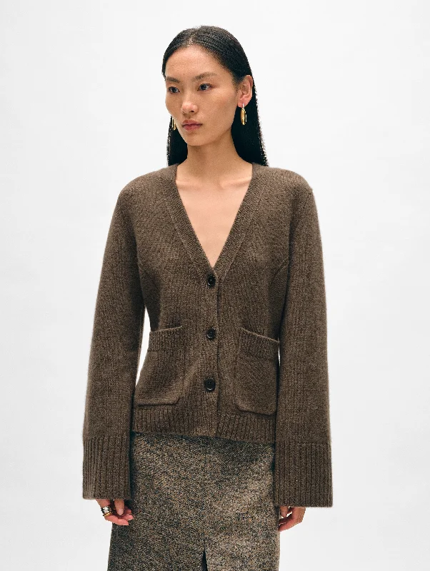 button down women cardigan with vintage buttonsCashmere Luxe Waisted Cardigan