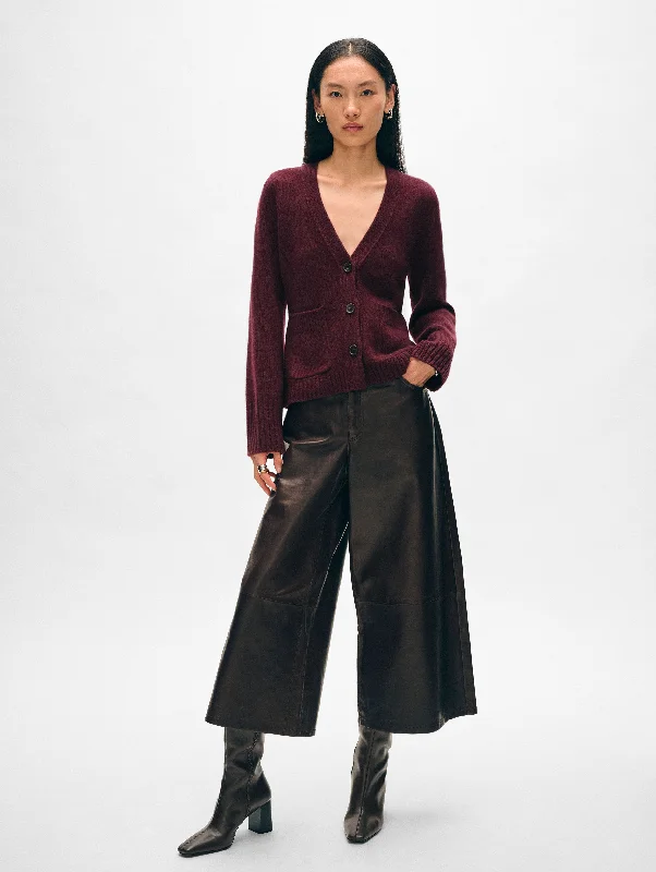 ribbed women cardigan with a classic textureCashmere Luxe Waisted Cardigan