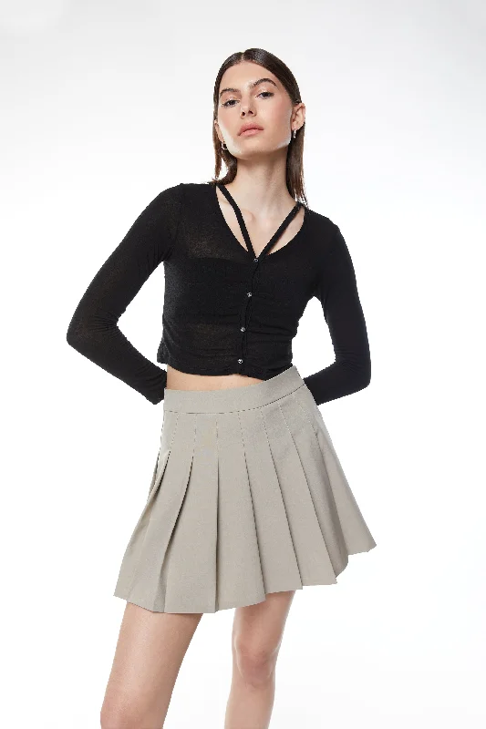 button down women cardigan with vintage buttonsCROPPED CARDIGAN WITH CUTOUT