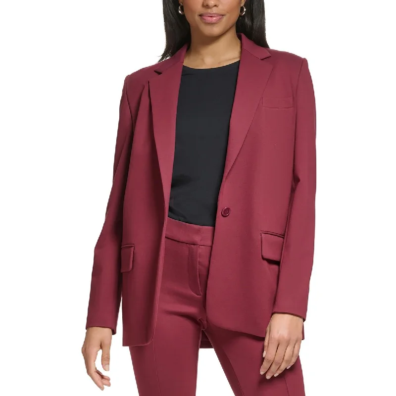 Plus Size Women's Military - Inspired Blazers with Gold Accents for a Bold LookDKNY Womens Crepe One-Button Blazer Plus Size Women's Military - Inspired Blazers with Gold Accents for a Bold LookDKNY Womens Crepe One-Button Blazer