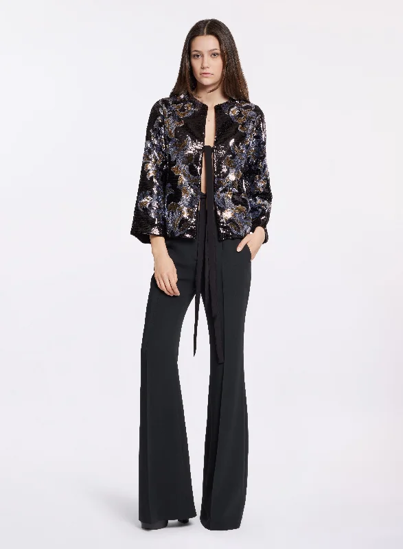 Women's Peplum Blazers in Emerald Green for a Stylish Work AttireEmbroidered Sequin Jacket Women's Peplum Blazers in Emerald Green for a Stylish Work AttireEmbroidered Sequin Jacket