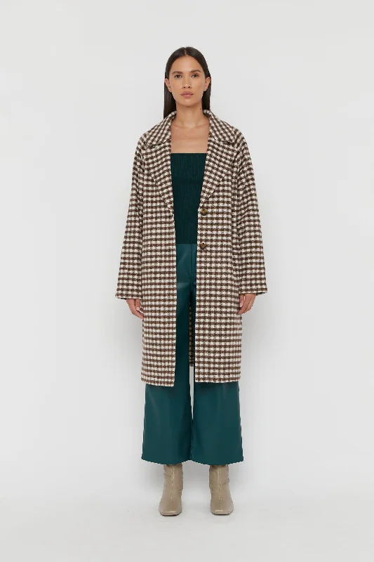 oversized women cardigan for a trendy and cozy lookHOUNDSTOOTH COAT