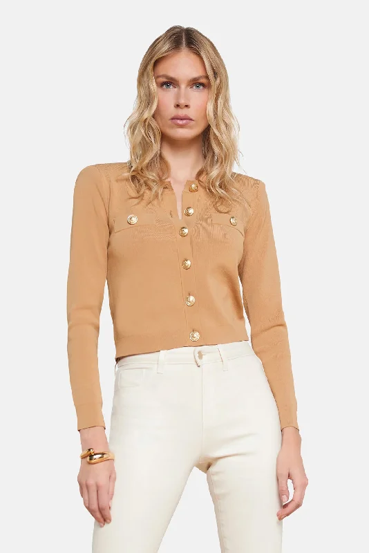 organic cotton women cardigan for an eco - friendly choiceToulouse Cardigan Soft Camel