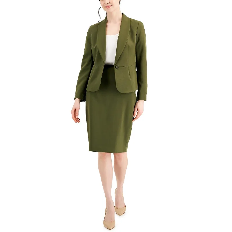 Single - Breasted Women's Corduroy Blazers in Mustard Yellow for an Autumn VibeLe Suit Womens Petites Shawl Collar Work One-Button Blazer Single - Breasted Women's Corduroy Blazers in Mustard Yellow for an Autumn VibeLe Suit Womens Petites Shawl Collar Work One-Button Blazer