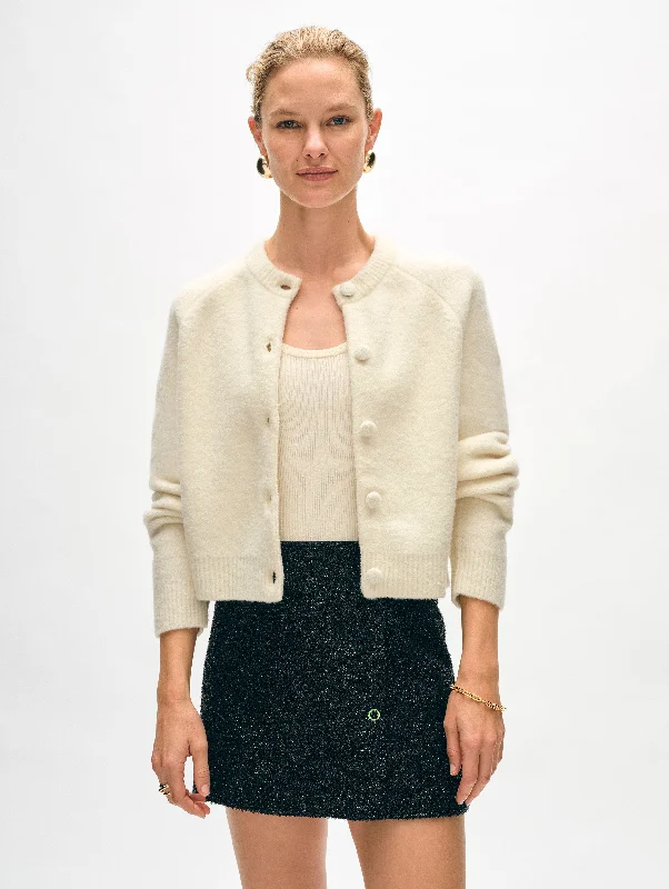 color block women cardigan with bold huesMerino Cashmere Boucle Jacket