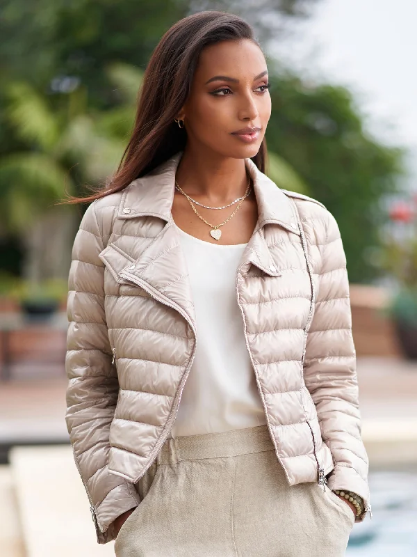 Plus Size Women's Ruffled Blazers in Pink for a Girly and Fashionable LookNia Moto Satin Ultralight Down Jacket Plus Size Women's Ruffled Blazers in Pink for a Girly and Fashionable LookNia Moto Satin Ultralight Down Jacket