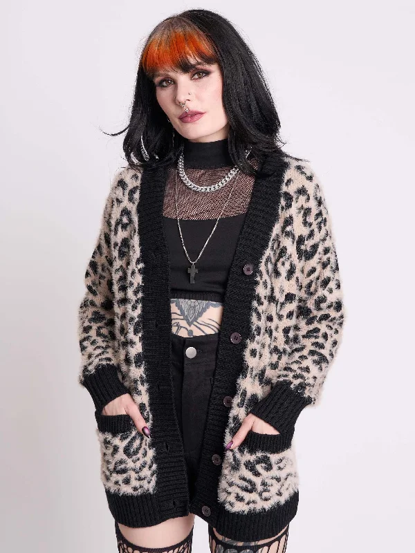 v neck women cardigan to elongate the necklinePunk's Not Dead Cardigan