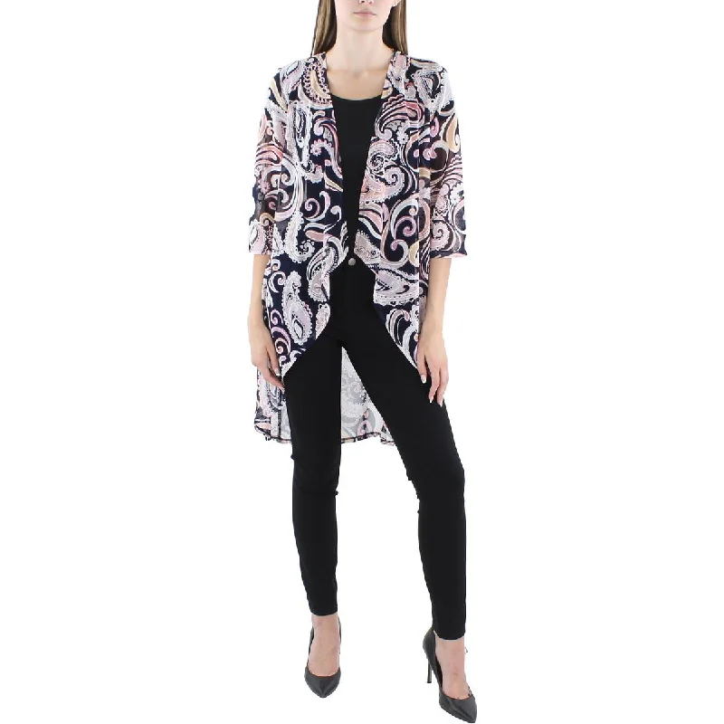 Women's Longline Linen Blazers in Pastel Colors for Summer EventsR&M Richards Womens Petites Open Front Textured Duster Blazer Women's Longline Linen Blazers in Pastel Colors for Summer EventsR&M Richards Womens Petites Open Front Textured Duster Blazer