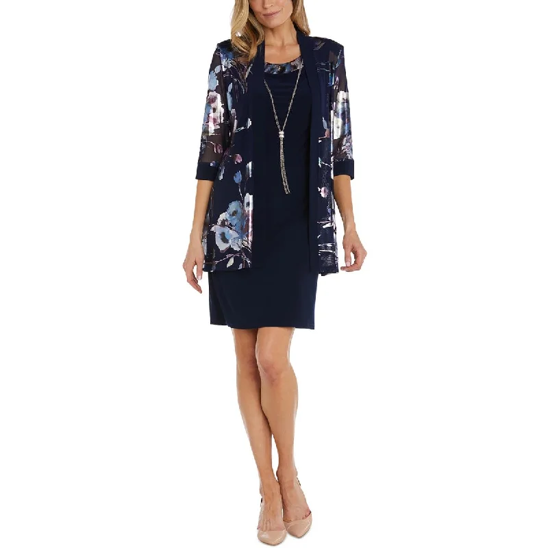 Plus Size Women's Sequin - Embellished Blazers in Silver for a Glamorous PartyR&M Richards Womens Printed Mesh Duster Blazer Plus Size Women's Sequin - Embellished Blazers in Silver for a Glamorous PartyR&M Richards Womens Printed Mesh Duster Blazer