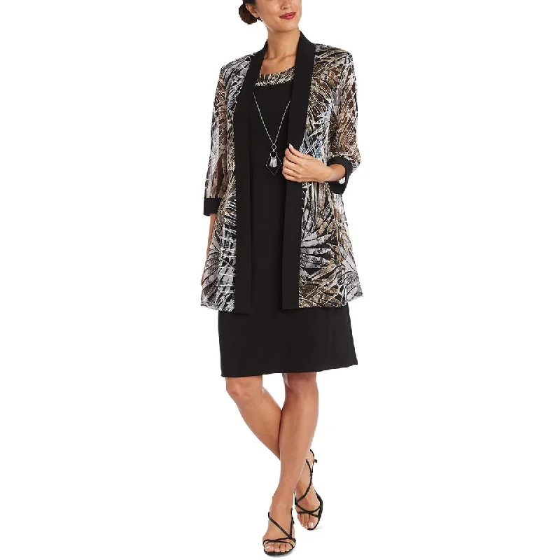 Women's Tailored Stretch Blazers in Navy Blue for Business MeetingsR&M Richards Womens Printed Mesh Duster Blazer Women's Tailored Stretch Blazers in Navy Blue for Business MeetingsR&M Richards Womens Printed Mesh Duster Blazer