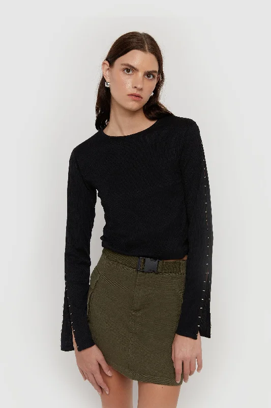 lightweight women cardigan for spring and fallSIDE HOOK SLEEVE TOP