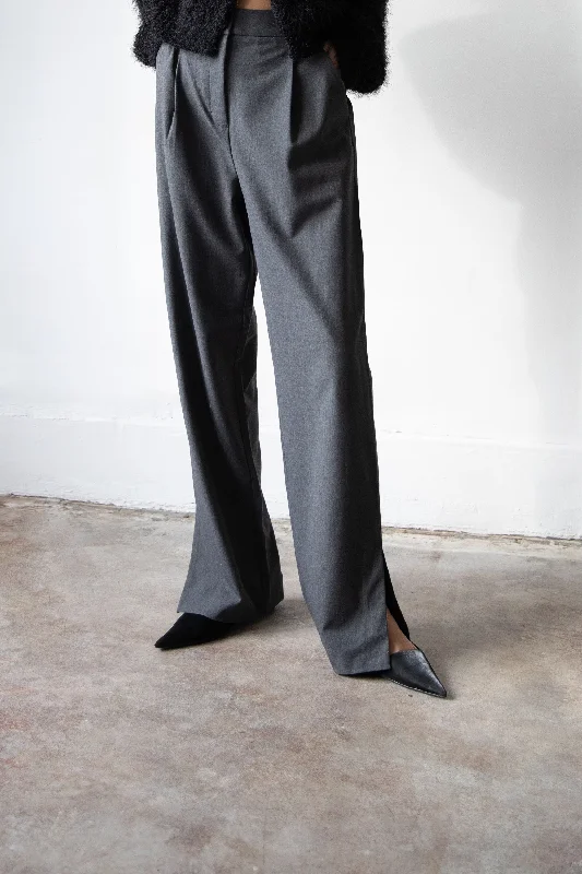 button down women cardigan with vintage buttonsSTRAIGHT LEG PANT WITH SIDE SLITS