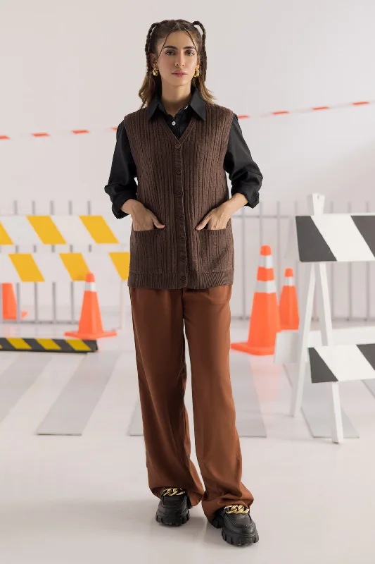 button down women cardigan with vintage buttonsBROWN-SANDO V-NECK-CARDIGAN SWEATER (24X-166-66) button down women cardigan with vintage buttonsBROWN-SANDO V-NECK-CARDIGAN SWEATER (24X-166-66)