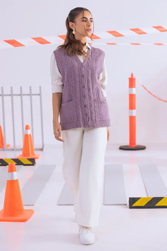 cable knit women cardigan with intricate patternsPURPLE-SANDO V-NECK CARDIGAN SWEATER (24X-176-66) cable knit women cardigan with intricate patternsPURPLE-SANDO V-NECK CARDIGAN SWEATER (24X-176-66)