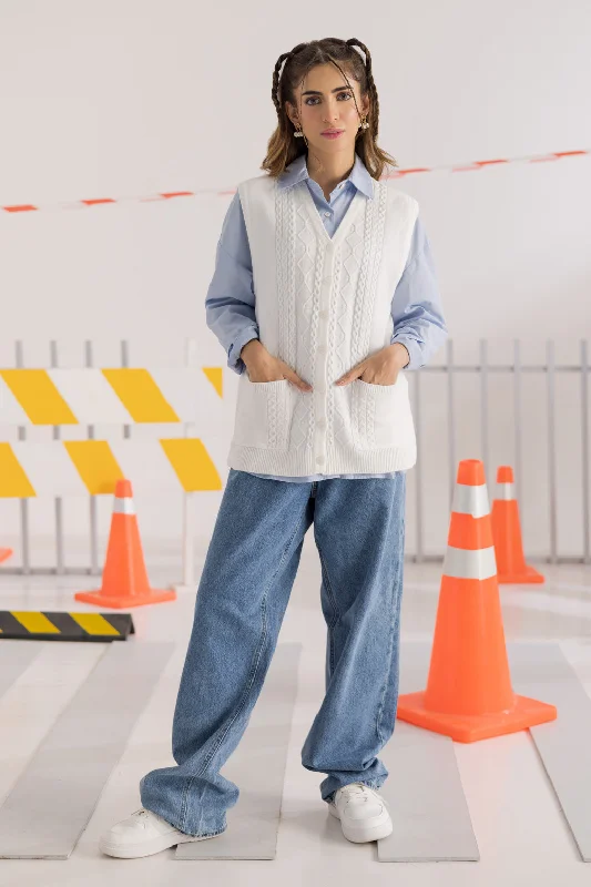 v neck women cardigan to elongate the necklineWHITE-SANDO V-NECK CARDIGAN SWEATER (24X-176-66) v neck women cardigan to elongate the necklineWHITE-SANDO V-NECK CARDIGAN SWEATER (24X-176-66)
