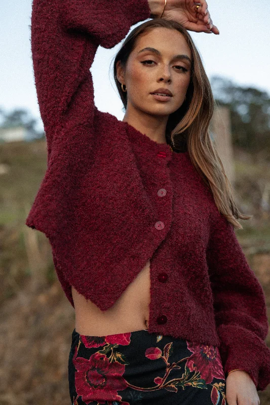 maternity women cardigan for expecting momsAlbertine Cardigan - Wine