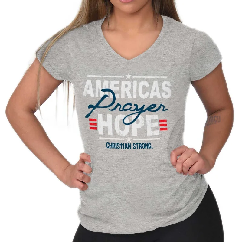 Long Sleeve Women T Shirt for Cooler WeatherAmerica's hope Junior Fit V-Neck T-Shirt Long Sleeve Women T Shirt for Cooler WeatherAmerica's hope Junior Fit V-Neck T-Shirt