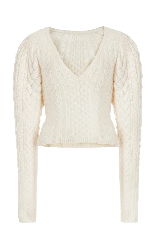 Plus Size Women's Fringe - Trimmed Sweater in Beige for a Boho - Inspired StyleArwel Knit Sweater in Ivory Cashmere Plus Size Women's Fringe - Trimmed Sweater in Beige for a Boho - Inspired StyleArwel Knit Sweater in Ivory Cashmere