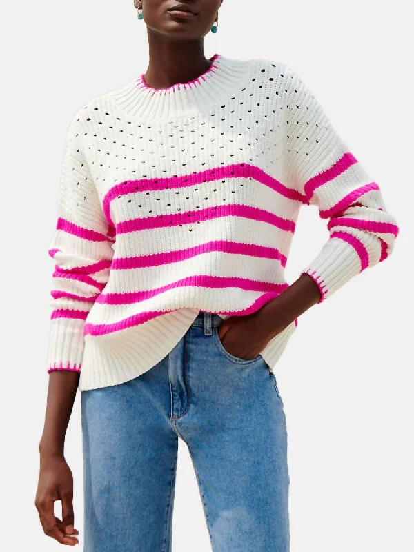 Women's Fair Isle Patterned Wool Sweater in Multicolor for a Traditional Holiday VibeBeckie Sweater In White Women's Fair Isle Patterned Wool Sweater in Multicolor for a Traditional Holiday VibeBeckie Sweater In White