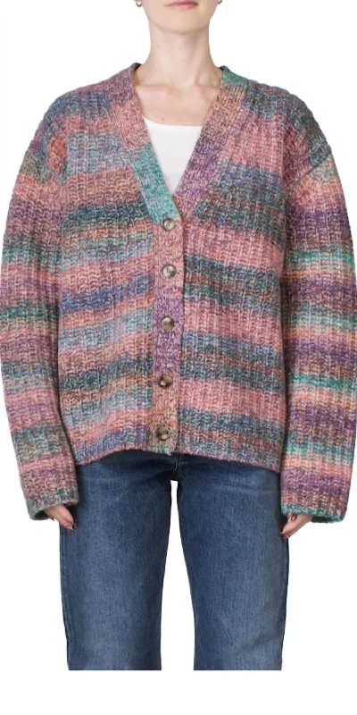Women's Cable - Knit Sweater Dress in Brown for a Stylish and Comfortable One - Piece OptionBoxy Space Dye Cardigan In Purple Marl Women's Cable - Knit Sweater Dress in Brown for a Stylish and Comfortable One - Piece OptionBoxy Space Dye Cardigan In Purple Marl