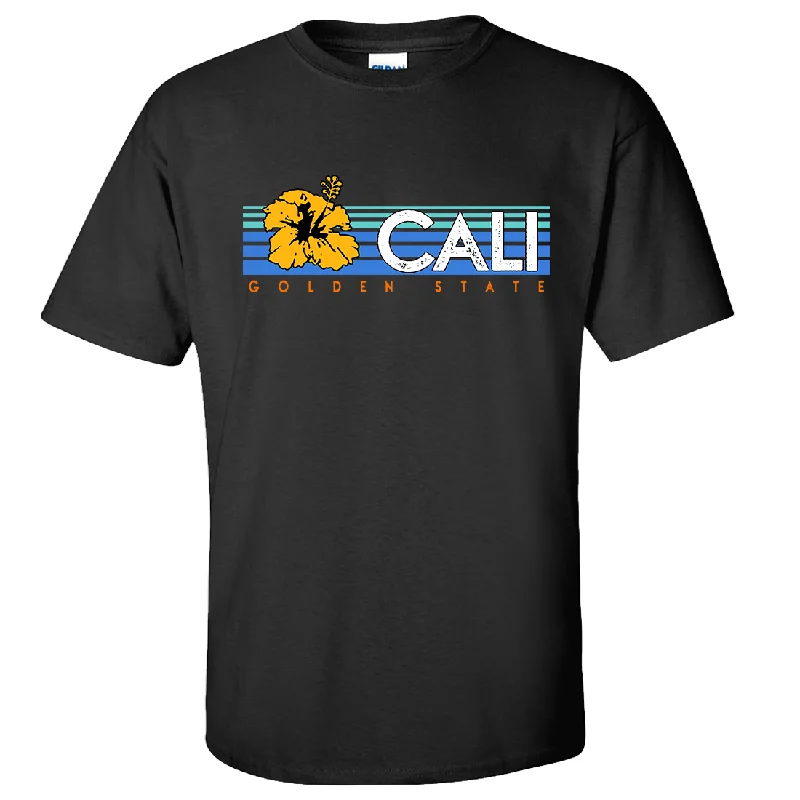 Striped Women T Shirt in a Classic PatternCali Golden State Hibiscus Asst Colors T-shirt/tee Striped Women T Shirt in a Classic PatternCali Golden State Hibiscus Asst Colors T-shirt/tee